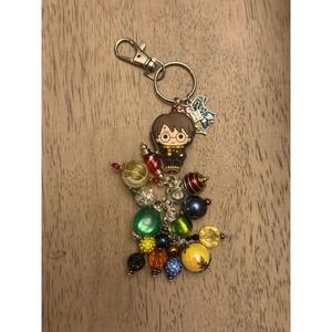 Harry Potter Hogwarts Crest Beaded Keychain